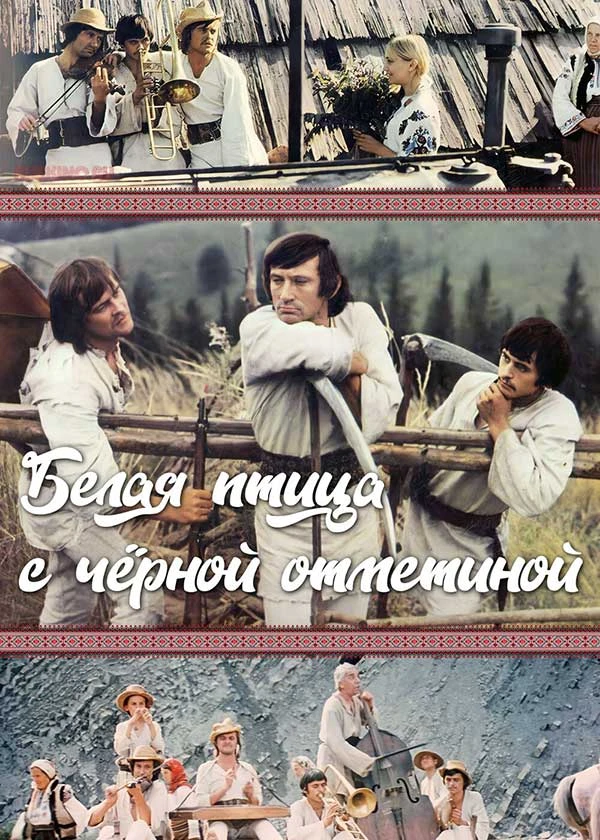 Белая птица с чёрной отметиной
