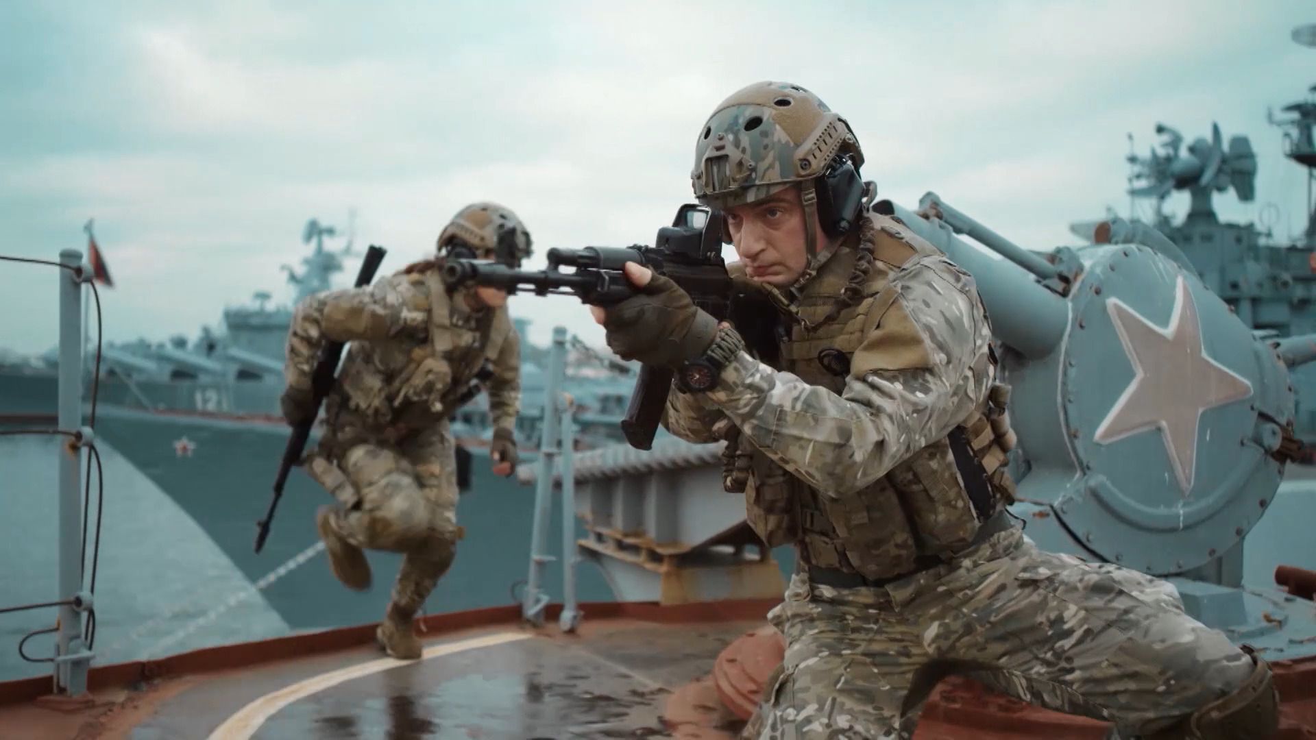 Морские дьяволы. Рубежи Родины. "Захват самолета", 1-я и 2-я серии. "Перебежчик", 1-я и 2-я серии