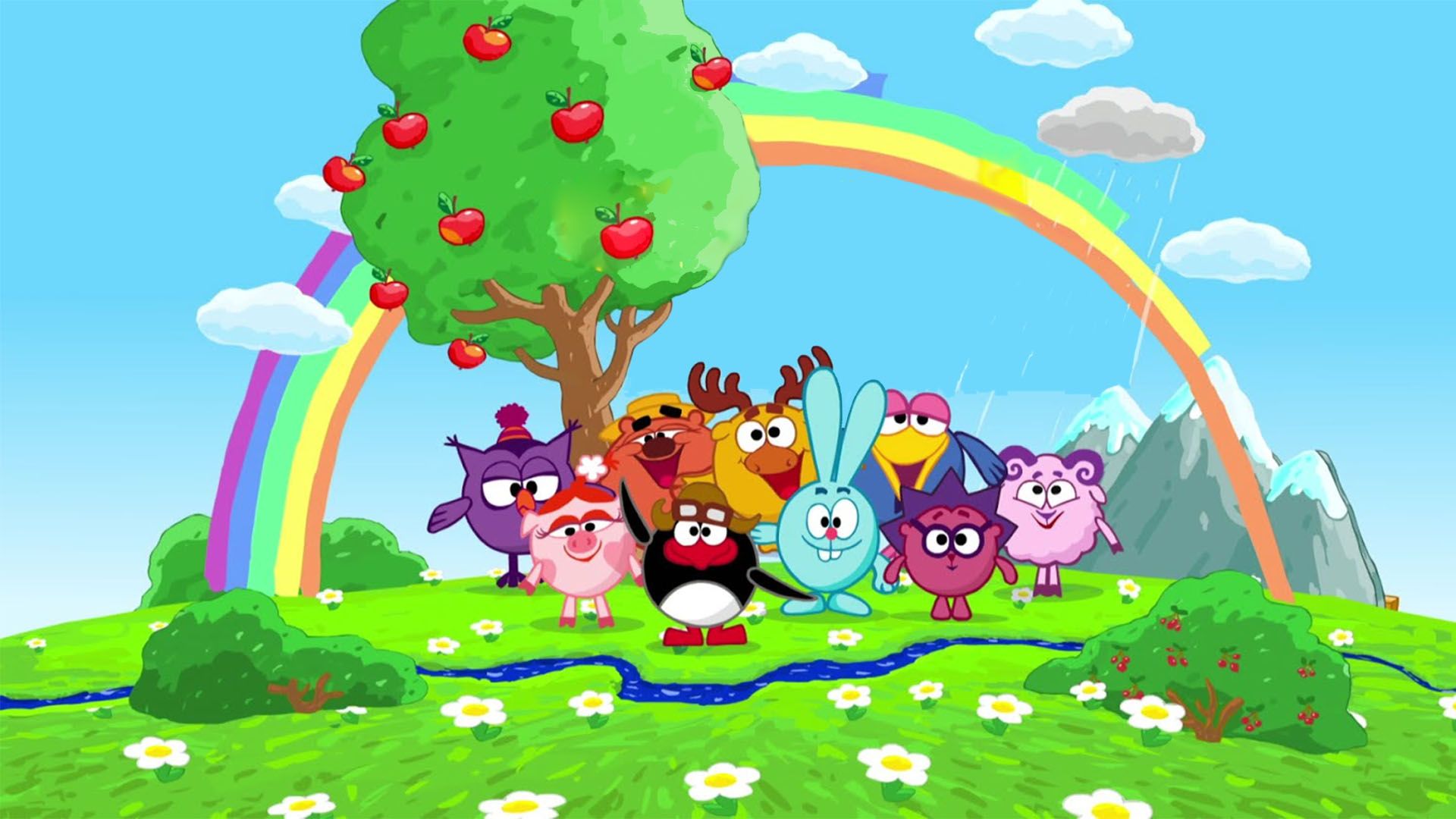 Смешарики. 1-я серия - "Скамейка"