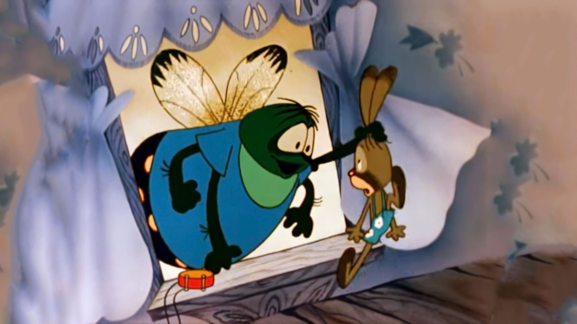 Зайчонок и муха