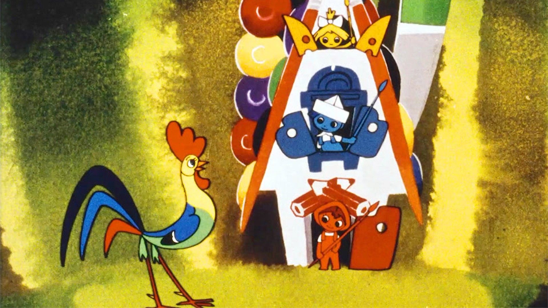 Петух и краски